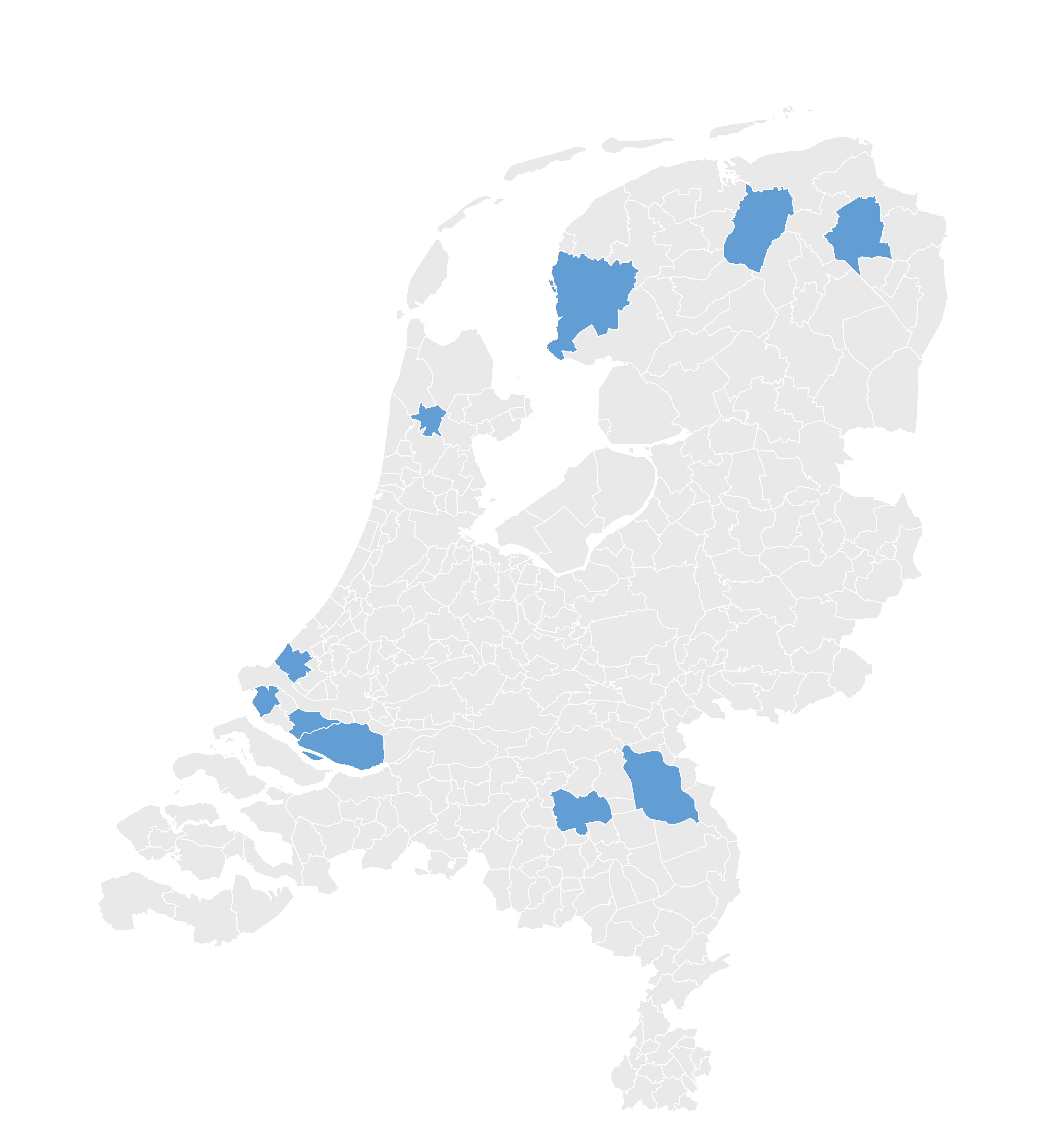 R8 regiogemeenten op de kaart